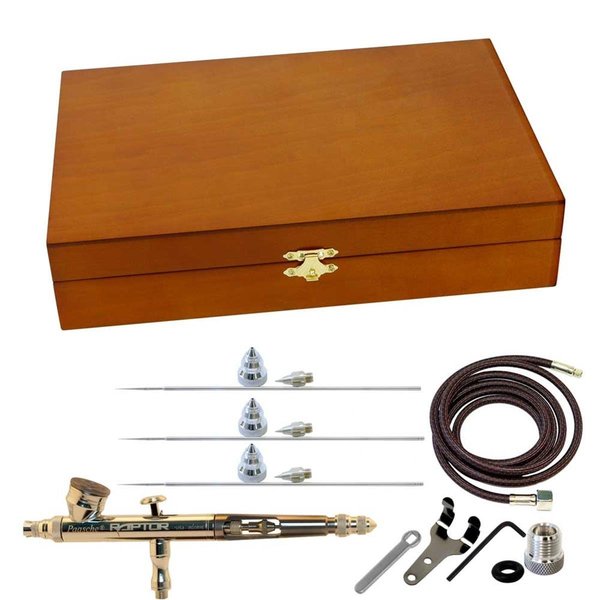 Gracia RG Airbrush in Wood Case with 4 Head Sizes GR2480811